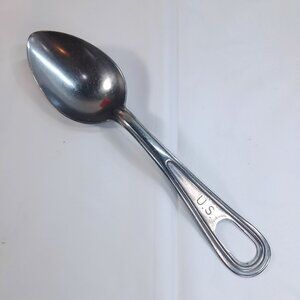 U.S. Military Army USMC Stainless Steel Mess Serving Table Spoon Silco Vintage
